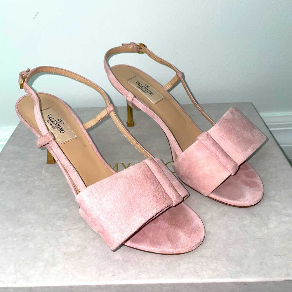 Valentino suede pink heels